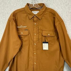 Poncho Shirt Size L Reg Magnetic Pockets Outdoor Fishing Workwear Utility LOGO